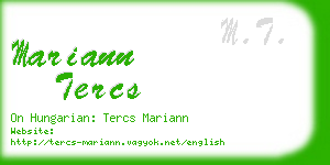 mariann tercs business card